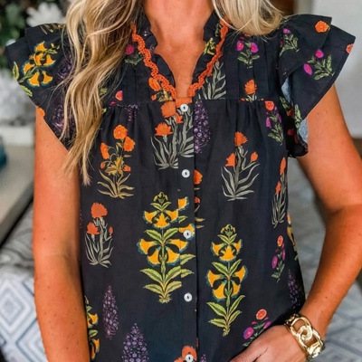 Flora Charm Lace Blouse | S-XL