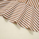  Striped Ruffle Hem Collared Mini Dress | S-XL