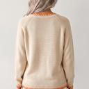  Pumpkin Embroidered Long Sleeve Sweater | S-XL
