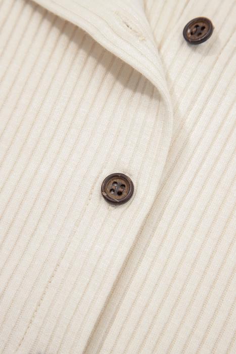 Ribbed Leopard Patchwork Button Shirt | S-XL