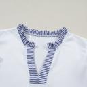  Contrast Stripe Split Neck Sleeveless Summer Dress | S-XL