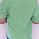  Striped Collared Split Neck Blouse | S-XL
