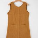  Corduroy Patched Pocket Mini Dress | S-XL