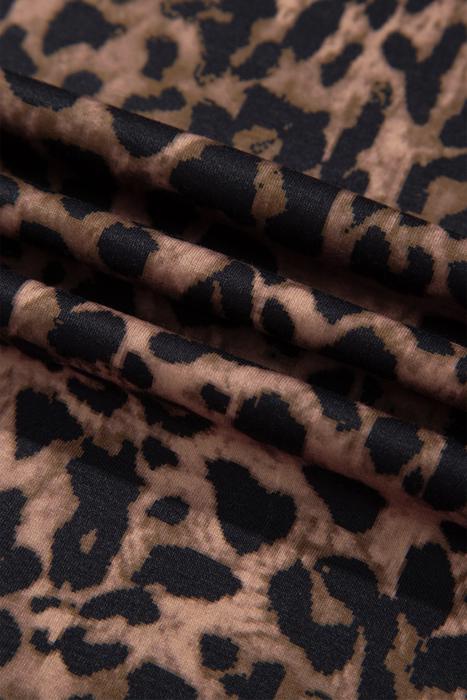 Striped Detail Leopard Matching Set | S-XL