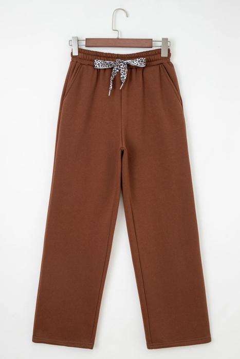 Roar Haven Leopard Drawstring Elastic Waist Pants | S-XL