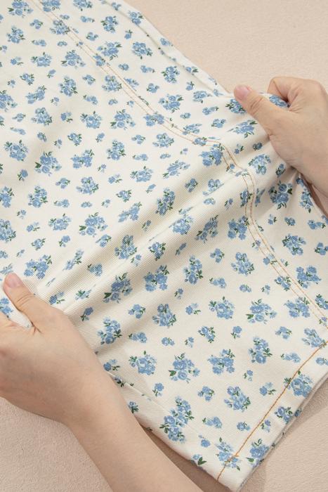 Floral Knot Waist Barrel Jeans | S-XL