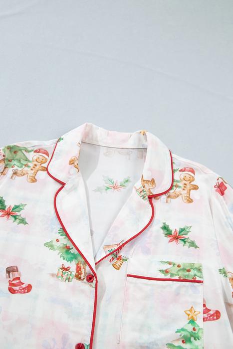 Merry Gingerbread Plaid Pajama Set | S-XL