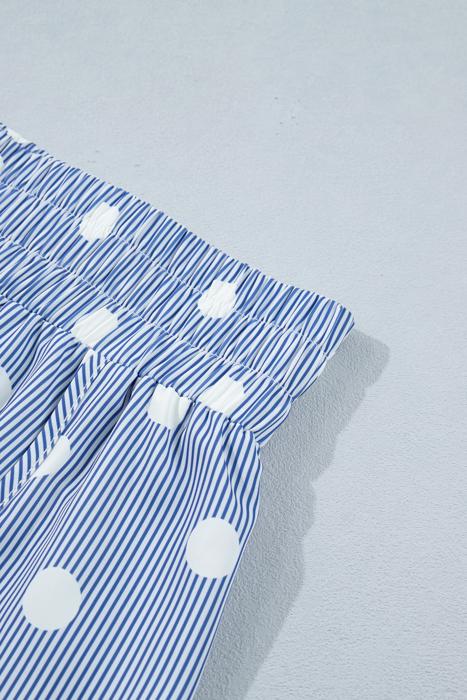 Polka Dot Print High Waisted Shorts | S-XL