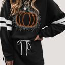  Rhinestone Graphic Varsity Pullover and Skort Set | S-XL