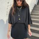  Relax Fit Tie Wrap Oversized Skort Set | S-XL