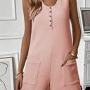  Effortless Style Button-Up Waffle Romper | S-XL