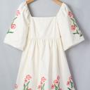  Boho Floral Print Puff Sleeve Dress | S-XL