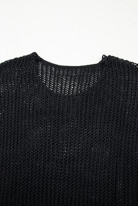 Crochet Open-Knit Sweater Top | S-XL