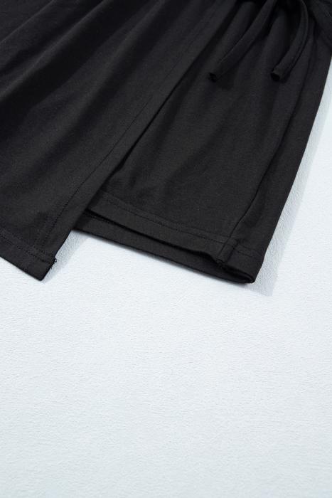 Relax Fit Tie Wrap Oversized Skort Set | S-XL
