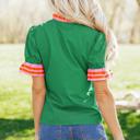  Flame Stripe Ruffle Blouse | S-XL