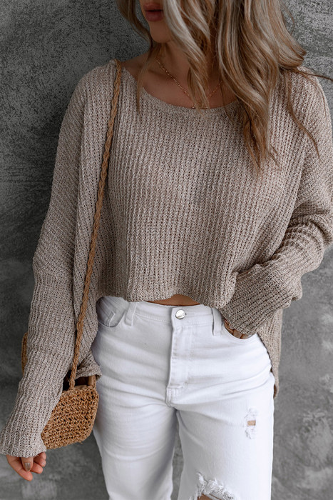 Dolman Long Sleeve Slouchy High Low Top | S-XXL