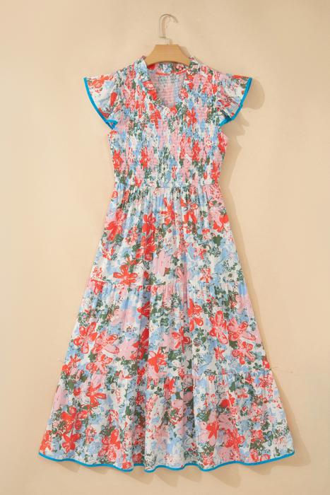 Meadow Bloom Flutter Sleeve Dress | S-XL