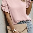  Ruffle Charm Short Sleeve Blouse | S-XL