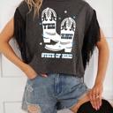  YEE HAW Boots Graphic Fringed Sleeve Tee | S-XL
