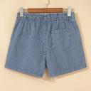  Striped Drawstring Elastic Waist Denim Shorts | S-XL