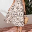  Ditsy Floral Print Smocked Square Neck Mini Dress | S-XL