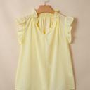  Ruffle Trim V-Neck Sleeveless Blouse | S-XL