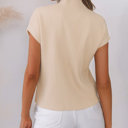  Pocket Ribbed Knit Short Sleeve Sweater | S-XL