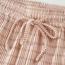  Striped Ribbed Tee & Drawstring Shorts Set | S-XL