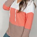  Ribbed Colorblock Hooded Pullover | S-XL