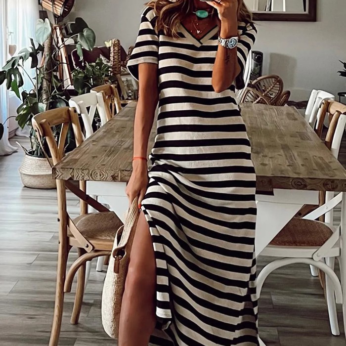 Timeless Silky Side Slit Maxi Dress | S–XL