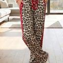  Leopard Luxe Contrast Trim Pants | S-XL