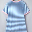 Nautical Stripe Tie Mini T-Shirt Dress | S-XL