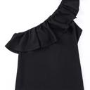  One Shoulder Ruffle Tank | S-2XL