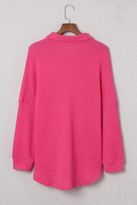 Button Up Waffle Knit Casual Shirt | S-2XL