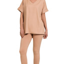 Small Brush Buttery Soft Microfiber Short Sleeve Loungewear Set | S-3X
