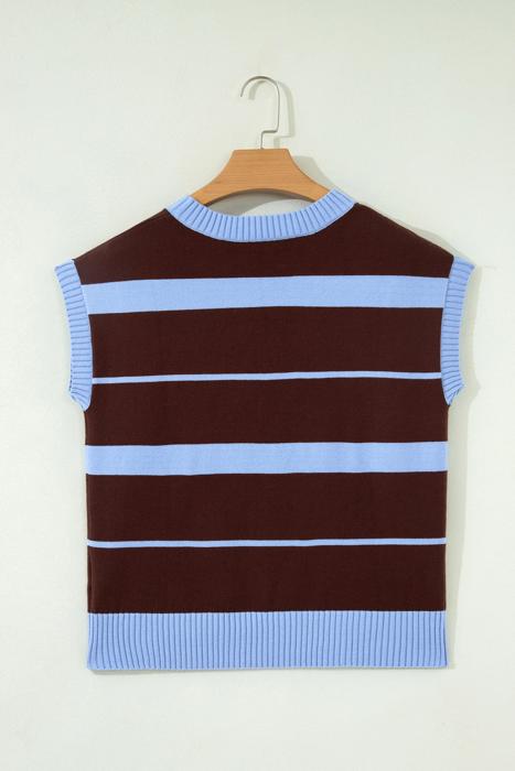 Classic Striped Short Sleeve Knit Top | S-XL