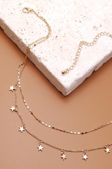 Delicate Double Layer Star Necklace | Free Shipping