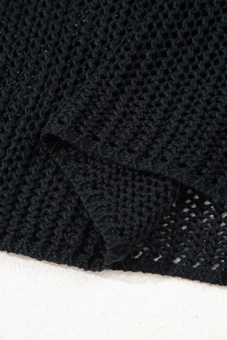 Crochet Open-Knit Sweater Top | S-XL