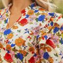  Floral Charm Ruffle Shoulder Blouse | S-XL