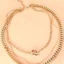  3 Row Chain Toggle Layer Necklace | Free shipping