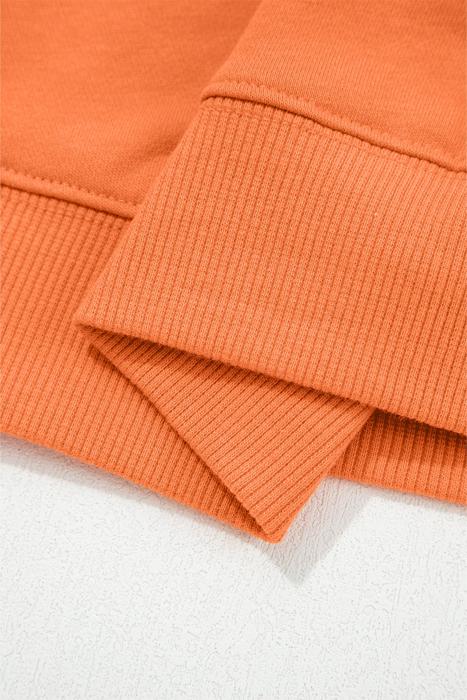 Drop Shoulder Puff Sleeve Cropped Pullover Pants Set | S-XL