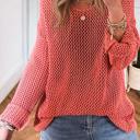  Crochet Open-Knit Sweater Top | S-XL
