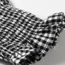  Plaid Shirred Cuff Long Sleeve Blouse | S-XL