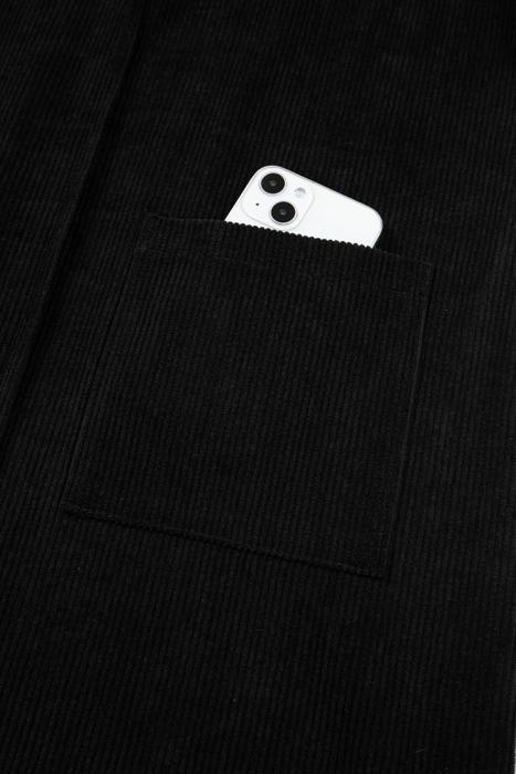 Corduroy Patched Pocket Mini Dress | S-XL