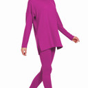 Medium Light Plum Buttery Soft Long Sleeve Lounge Set | S-XL
