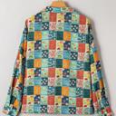  Spring Boho Bloom Print Roll Up Sleeve Blouse | S-XL