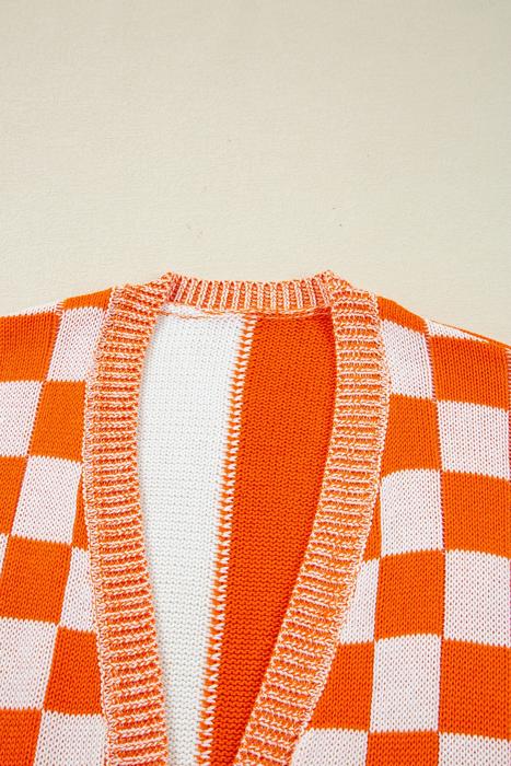Urban Check Open-Front Cardigan | S-XL