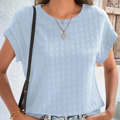 Color Textured Batwing Sleeve Top | S-XL
