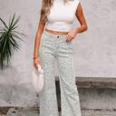  High Waisted Leopard Wide Leg Jeans