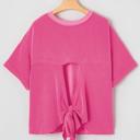  Spiral Ribbed Bow-Back Oversized Tee | S-XL
